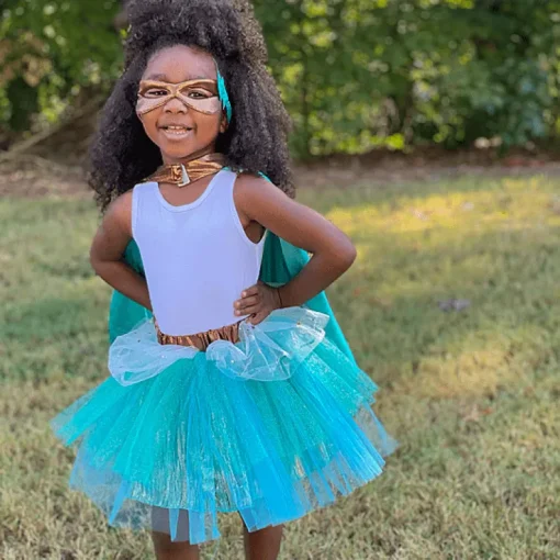 Superheldenkostuum Met Tutu En Masker Super-Duper Teal Copper
