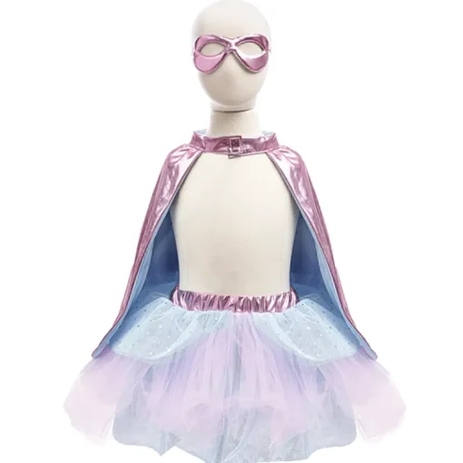 Superheldenkostuum Met Tutu En Masker Super-Duper Pink Light Blue