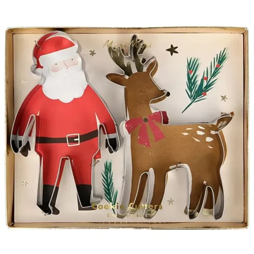 Uitsteekvormen Santa & Reindeer Cookie Cutters - Set Van 2
