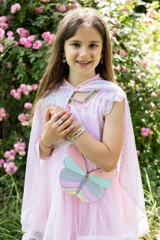Verkleedcape Pink Sequins Twirl Cape