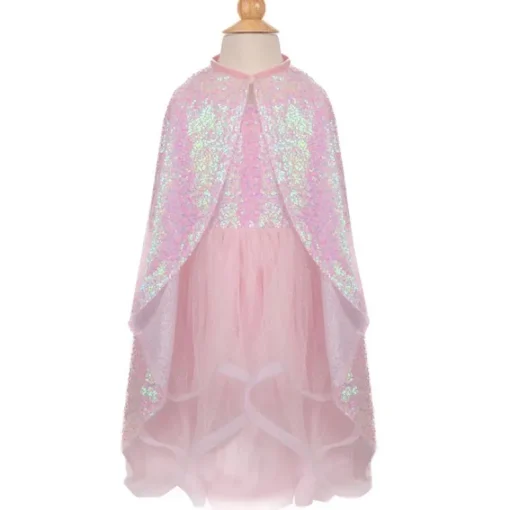 Verkleedcape Pink Sequins Twirl Cape