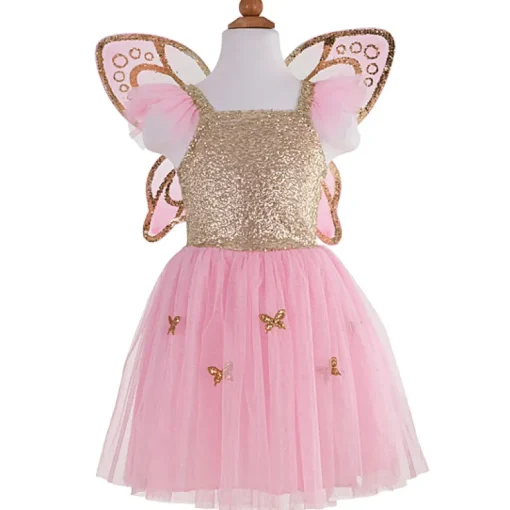 Verkleedjurk Met Feeënvleugels Gold Butterfly