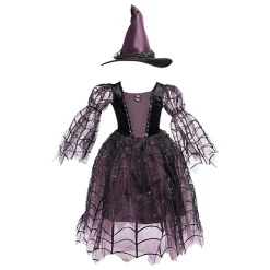 Verkleedkjurk Heks met hoed - Amethyst The Spider Witch