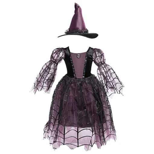 Verkleedkjurk Heks met hoed - Amethyst The Spider Witch