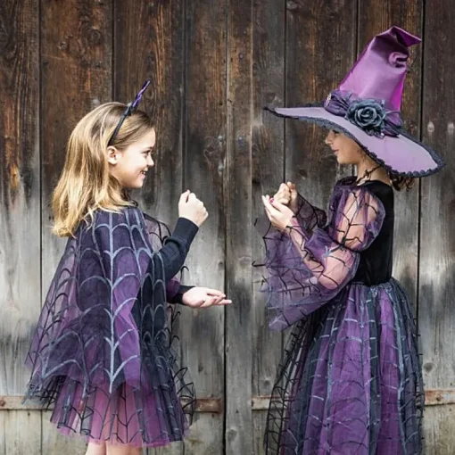 Verkleedkjurk Heks met hoed - Amethyst The Spider Witch