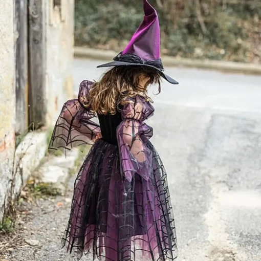 Verkleedkjurk Heks met hoed - Amethyst The Spider Witch