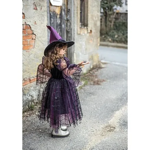 Verkleedkjurk Heks met hoed - Amethyst The Spider Witch