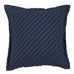 Vierkant Kussen Landscape Waffle Stripes Cobalt