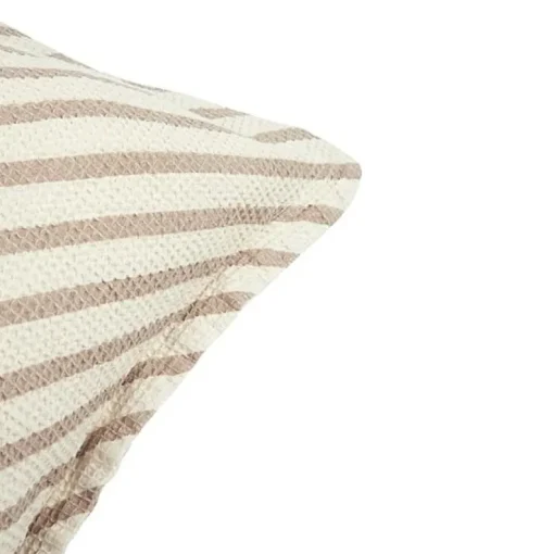 Vierkant Kussen Landscape Waffle Stripes Natural