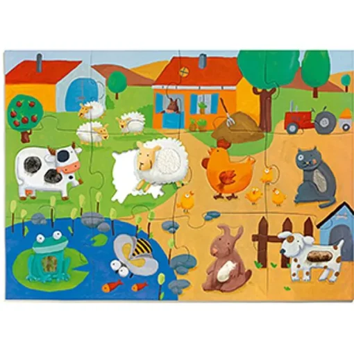 Voelpuzzel Boerderij - 12 + 8 Stukken