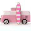 Vw Beach Bus - Pink (Bva367) 16,5X9,4X8,4Cm, Magnetisch, In