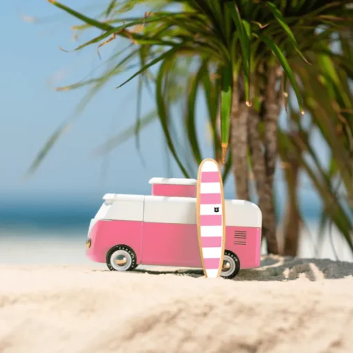 Vw Beach Bus - Pink (Bva367) 16,5X9,4X8,4Cm, Magnetisch, In