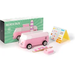 Vw Beach Bus - Pink (Bva367) 16,5X9,4X8,4Cm, Magnetisch, In