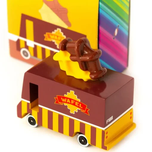 Waffle Van (F188) 8,4X4,1X6,5Cm, Wooden Diecast, In Giftbox, 3+