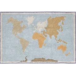 Wasbaar tapijt Mini Worldmap - 70 x 100 cm