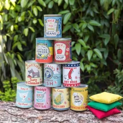 Werpspel met blikken - Traditional Tin Can Alley Game
