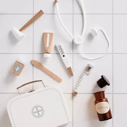 Witte Dokterskoffer Met Instrumenten Uit Hout - Kid'S Hub
