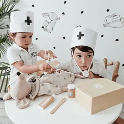 Witte Dokterskoffer Met Instrumenten Uit Hout - Kid'S Hub