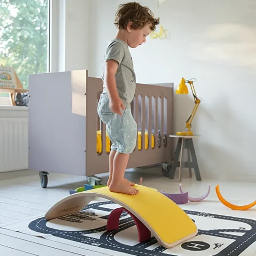 Wobbel Original Blank Gelakt Vilt Mosterd
