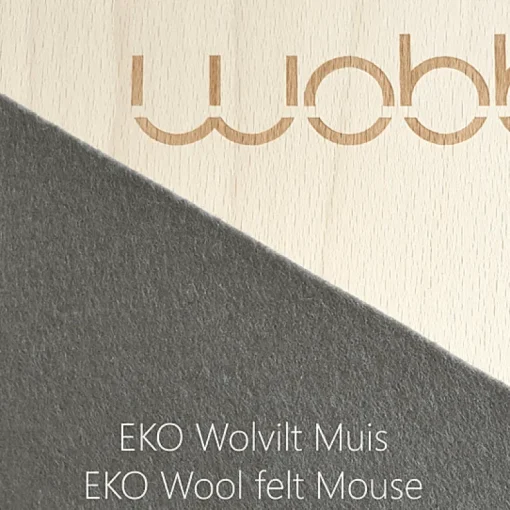 Wobbel Original Blank Gelakt Vilt Muis