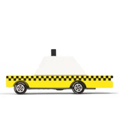 Yellow Taxi (F102) 8,9X4,1X2,5Cm, Wooden Diecast, In Giftbox,