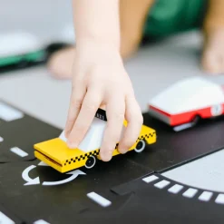 Yellow Taxi (F102) 8,9X4,1X2,5Cm, Wooden Diecast, In Giftbox,