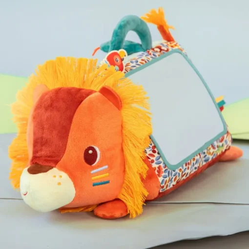 Zacht babyspeeltje spiegel - Jack activiteitendriehoek met spiegel