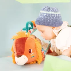 Zacht babyspeeltje spiegel - Jack activiteitendriehoek met spiegel
