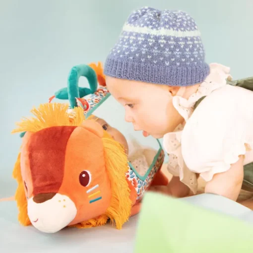 Zacht babyspeeltje spiegel - Jack activiteitendriehoek met spiegel
