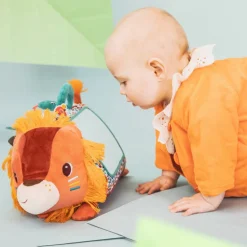 Zacht babyspeeltje spiegel - Jack activiteitendriehoek met spiegel