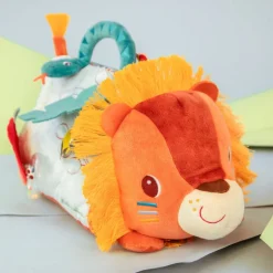 Zacht babyspeeltje spiegel - Jack activiteitendriehoek met spiegel