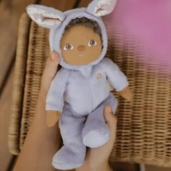 Zacht popje Dinky Dinkum Dolls Babs Bunny Purple - 22 cm