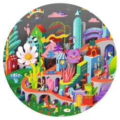 Zoekpuzzel Crazy Town - 200 stukjes + poster