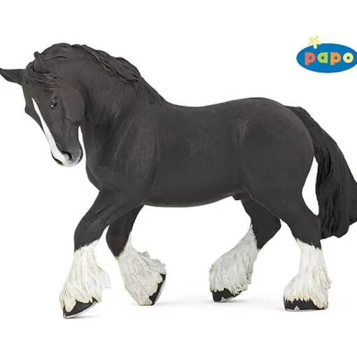 Zwart Shire Paard